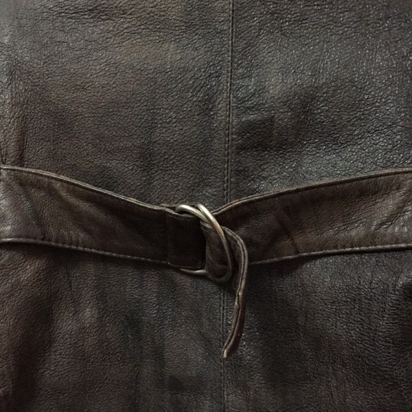 In Suede Leather vest Supersoft faux fur trim snaps/zippers - Picture 7 of 8